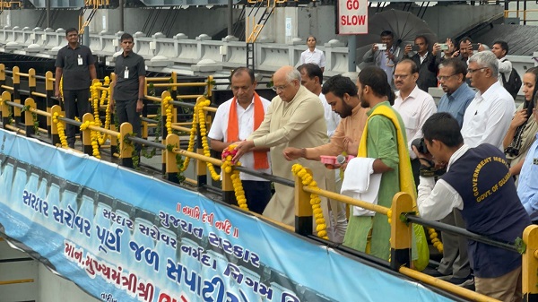 Narmada Dam Update: મુખ્યમંત્રી ભુપેન્દ્ર પટેલે નર્મદા મૈયાના પાવન જળરાશિ ના વધામણાં જળ પૂજન કરીને કર્યા