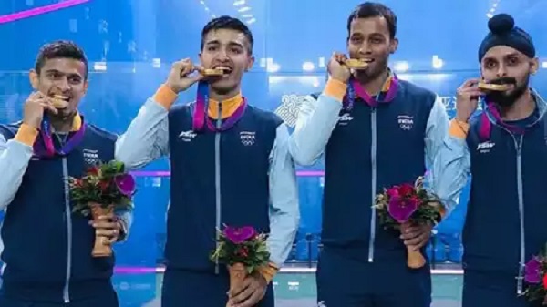 Indian Men Squash Team Won Gold Medal
