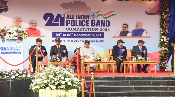 All India Police Band Competition-2023: ગૃહ રાજ્ય મંત્રીએ ૨૪માં ઓલ ઇન્ડિયા પોલીસ બેન્ડ કોમ્પિટિશનનો વિધિવત શુભારંભ કરાવ્યો
