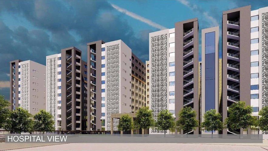 Civil hospital view new building