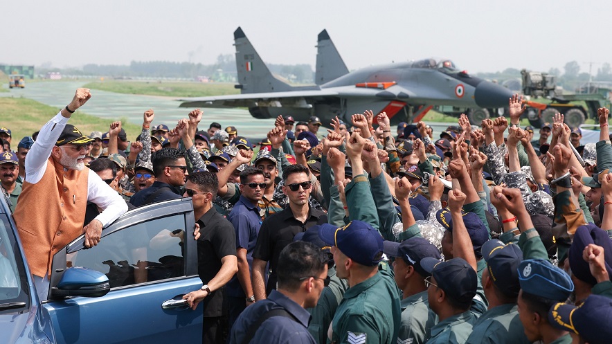 PM Modi at adampur airbase