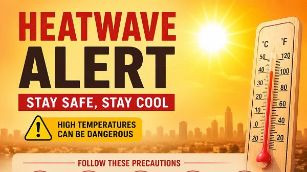 Heatwave Alert: રાજ્યમાં હીટવેવ એલર્ટ: આરોગ્ય વિભાગની માર્ગદર્શિકા જાહેર