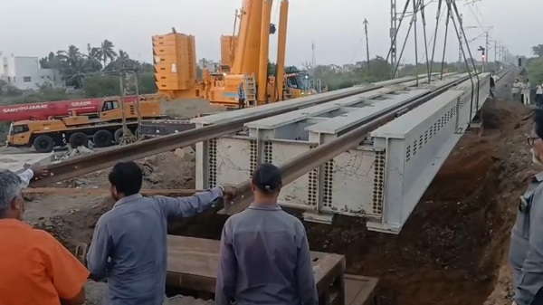 Rail bridge construction