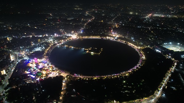 kankaria lake drone view